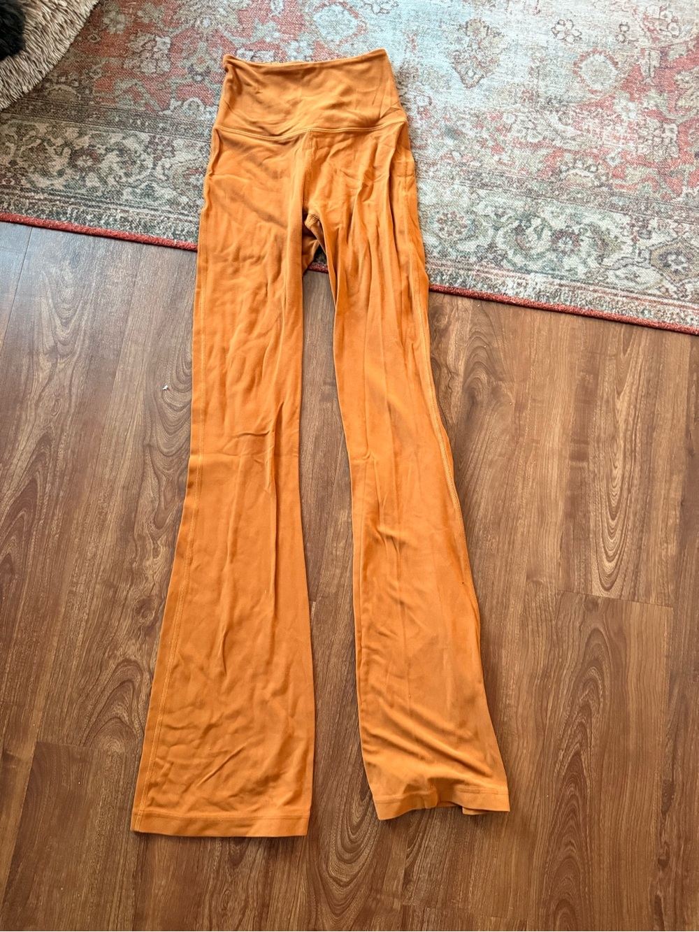 lululemon athletica Flared Leggings in Rust Orange